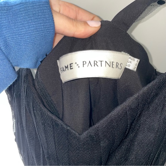 FAME AND PARTNERS Black Tulle Gown - Picture 4 of 5